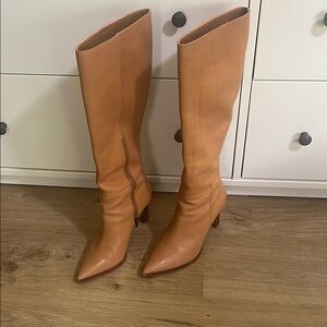 Vince Camuto Tan Leather Knee-High Boots